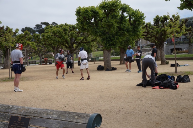 Boxing at the golden gate park 
